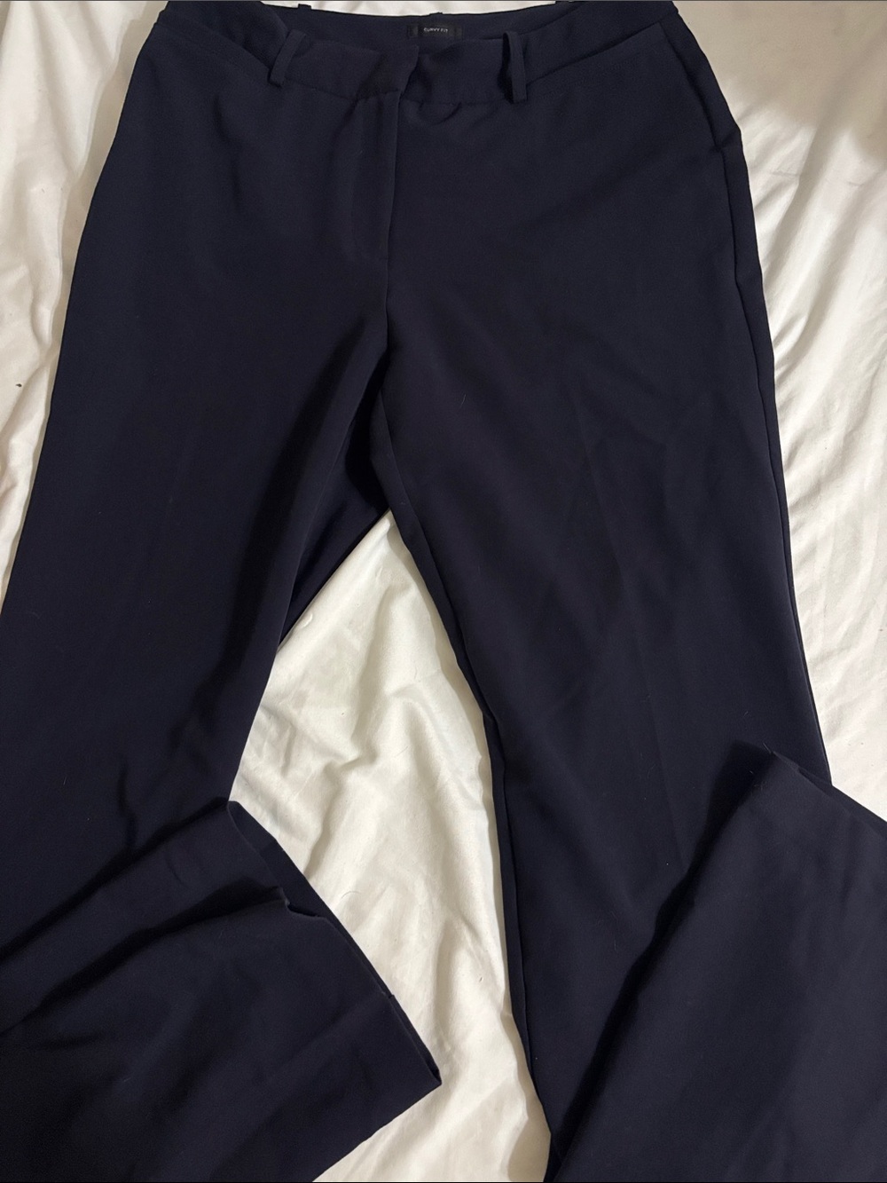 Dark Navy pants pockets tall, curvy, office career capsule wardrobe versatile H